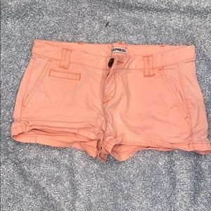 Neon orange shorts